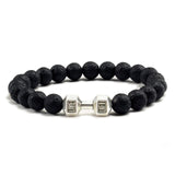 Lava Stone Dumbbell Bracelet