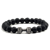 Lava Stone Dumbbell Bracelet