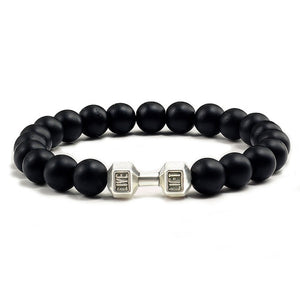 Lava Stone Dumbbell Bracelet