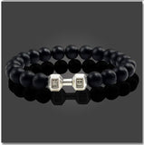 Lava Stone Dumbbell Bracelet