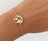 World Map Bracelet