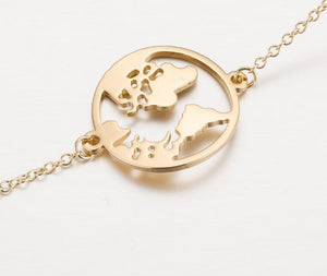 World Map Bracelet